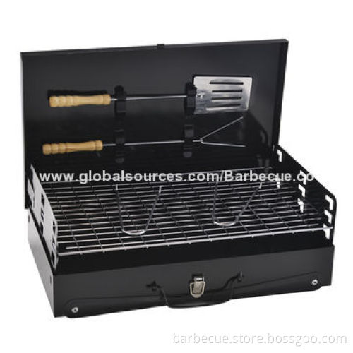 BBQ Grill with Tools Set, Portable and Foldable, Made of Carbon Steel